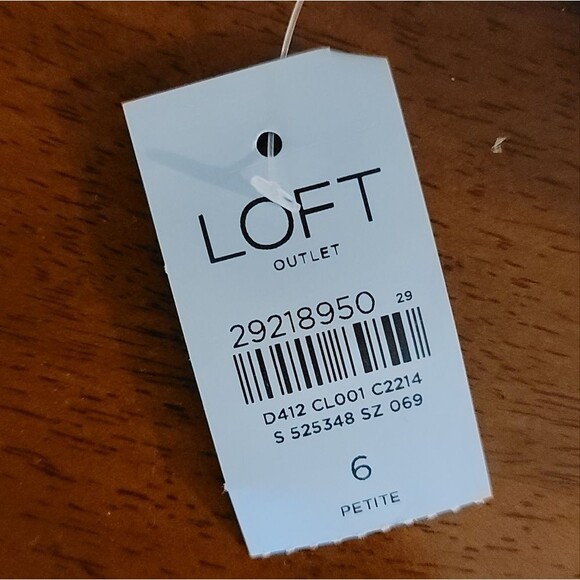 Loft Linen Blend Criss Cross Back Sleeveless Top Size 6 Petite - Picture 7 of 9